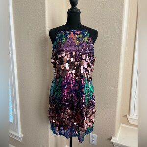 Crystal Doll Multicolor Sequin Dress